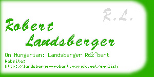 robert landsberger business card